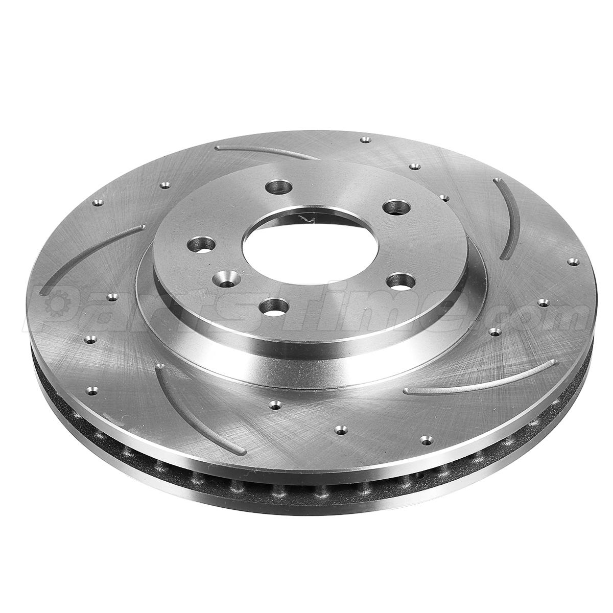 Front Kit 2 Slotted Brake Rotors & 4 Ceramic Pads for 20062014 Chevrolet Impala eBay